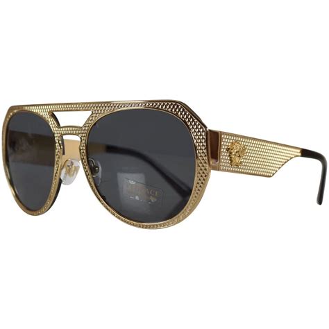 versace gold trim sunglasses men 2018|gold frame sunglasses men Versace.